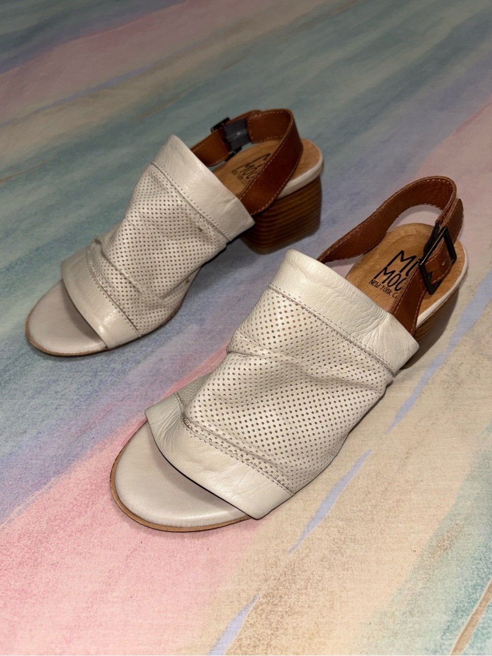 Miz Mooz Womens Nori Slingback Sandals Beige size 38